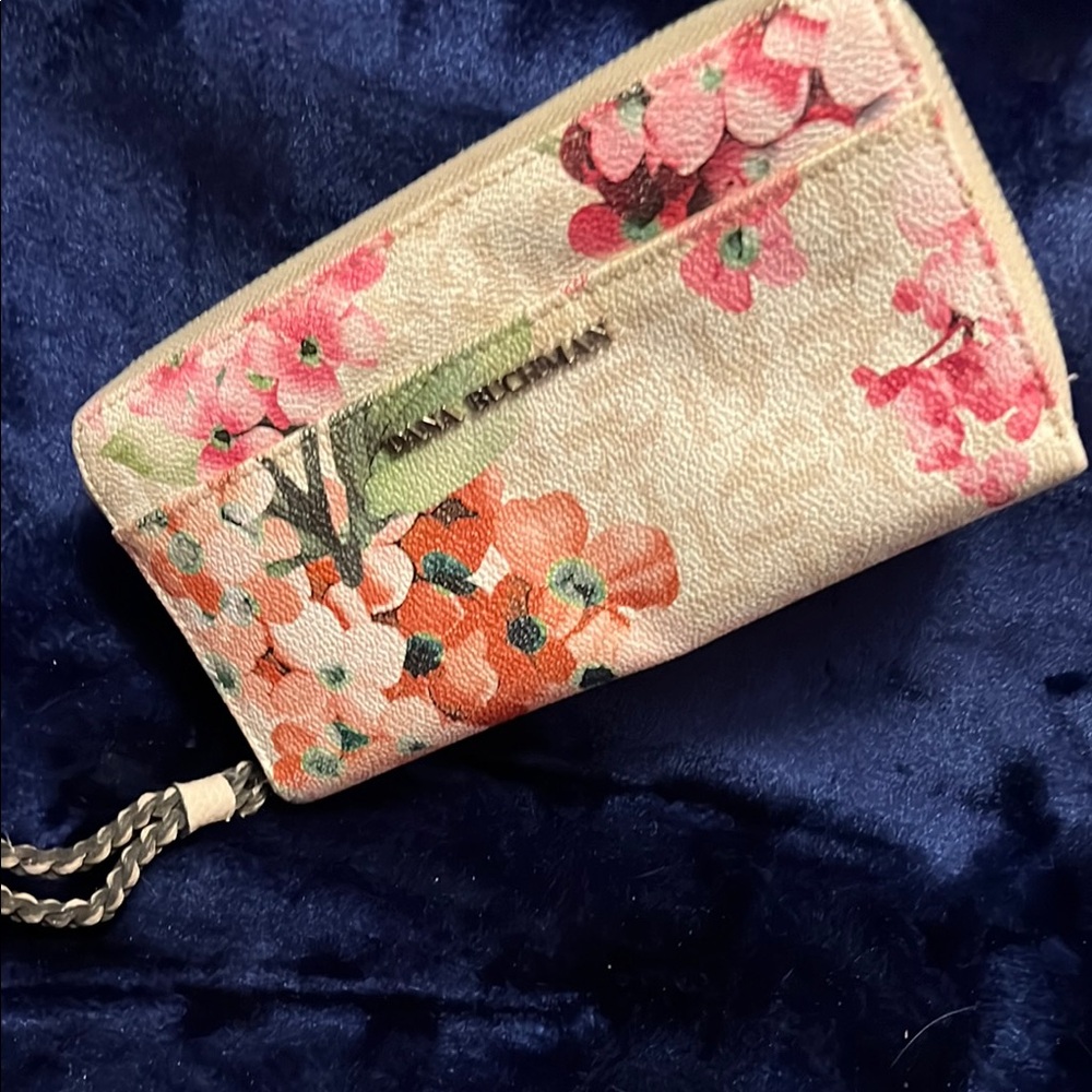 Dana Buchman Pink and Cream Floral Wallet